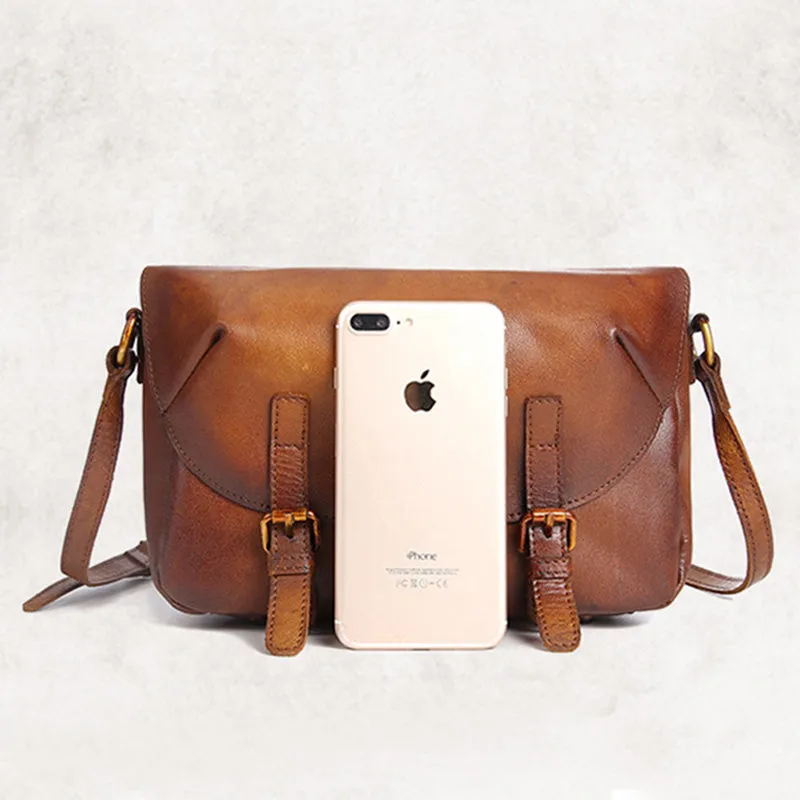 Cool Womens Brown Leather Satchel Bag Crossbody Bags Purse for Women
