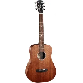 Cort AD MINI M OP Dreadnought Guitar Open Pore Mahogany with Bag