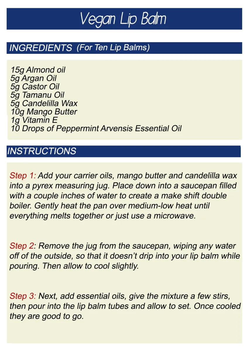 Create Your Own - Vegan Peppermint Lip Balm