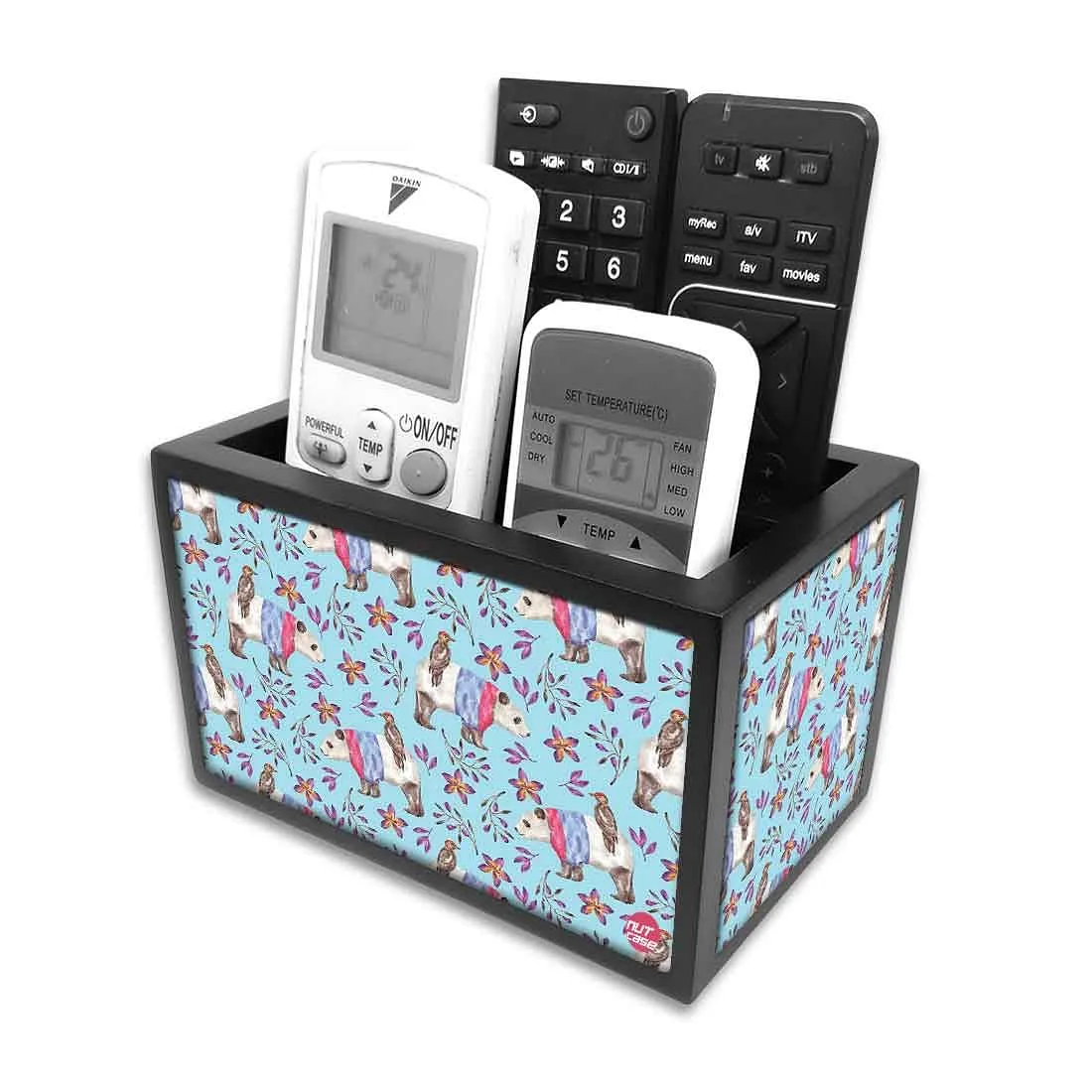 Cute Tv Remote Organizer -  Bird & Panda