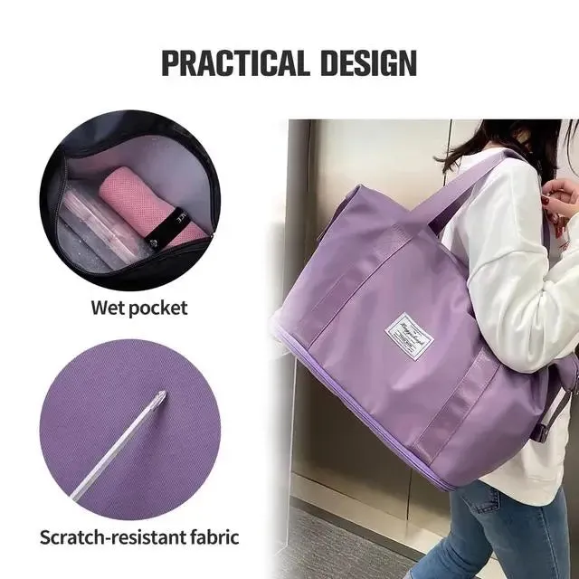 Dark Purple Travel Duffel Bag for Men & Women 4039