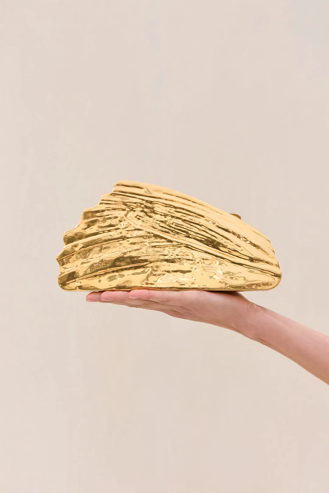 DELVINA CLUTCH - ANTIQUE BRASS