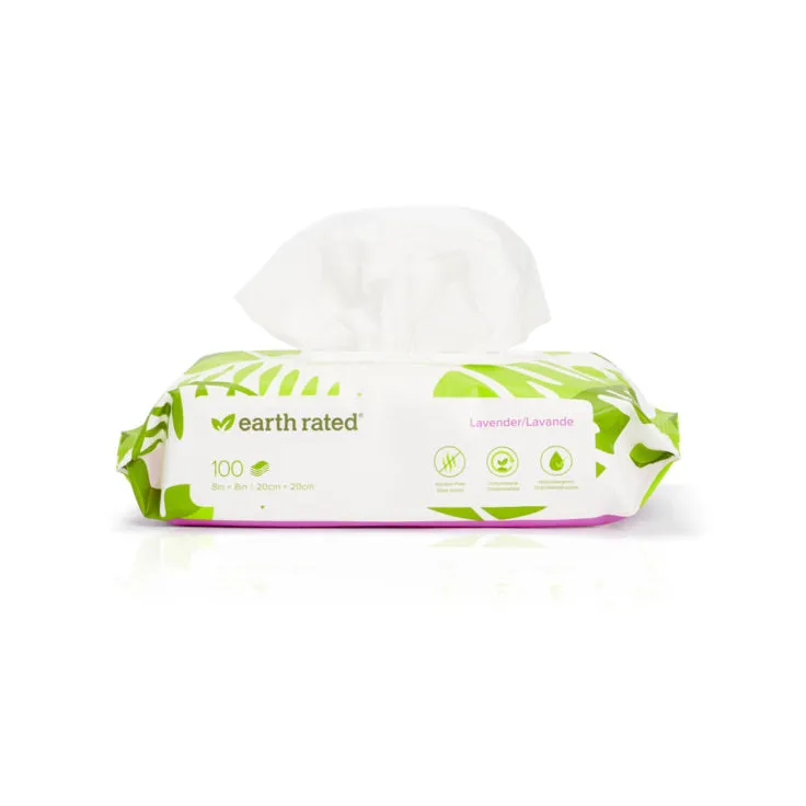 Earth Rated Certified Compostable Dog Wipes