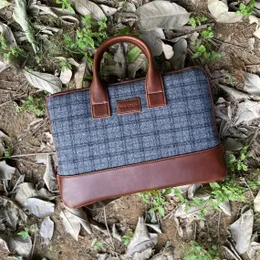 Elon Laptop Sleeve - Grey Overcheck Twill - SAMPLE SALE