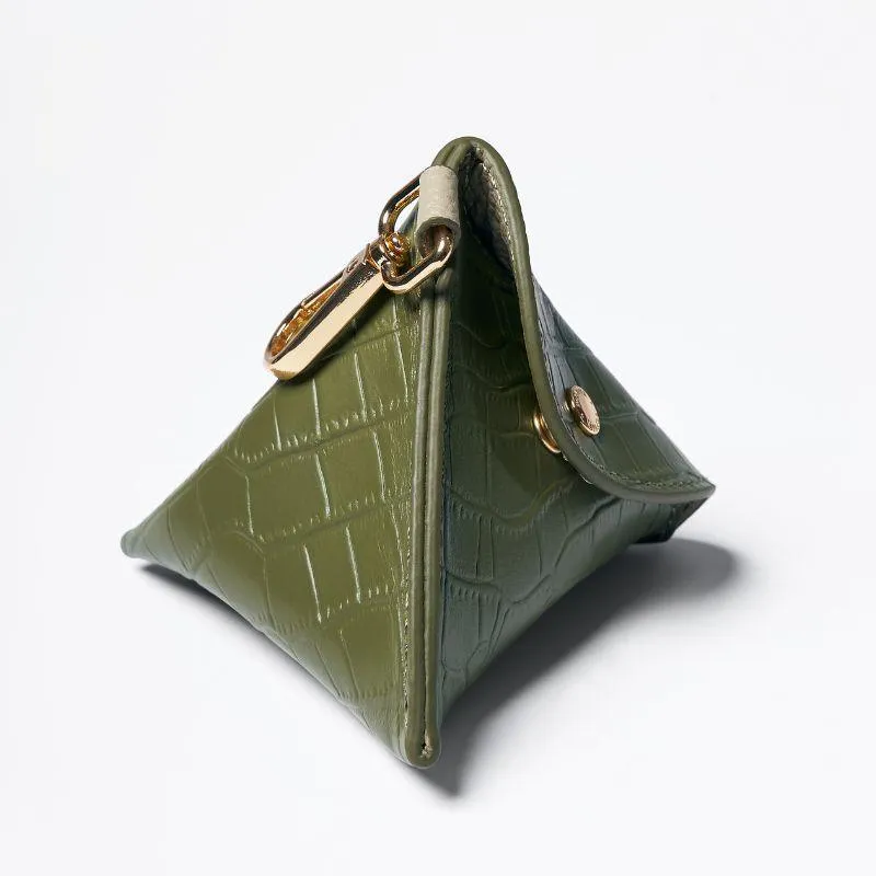 Emerald Leather Poop Bag