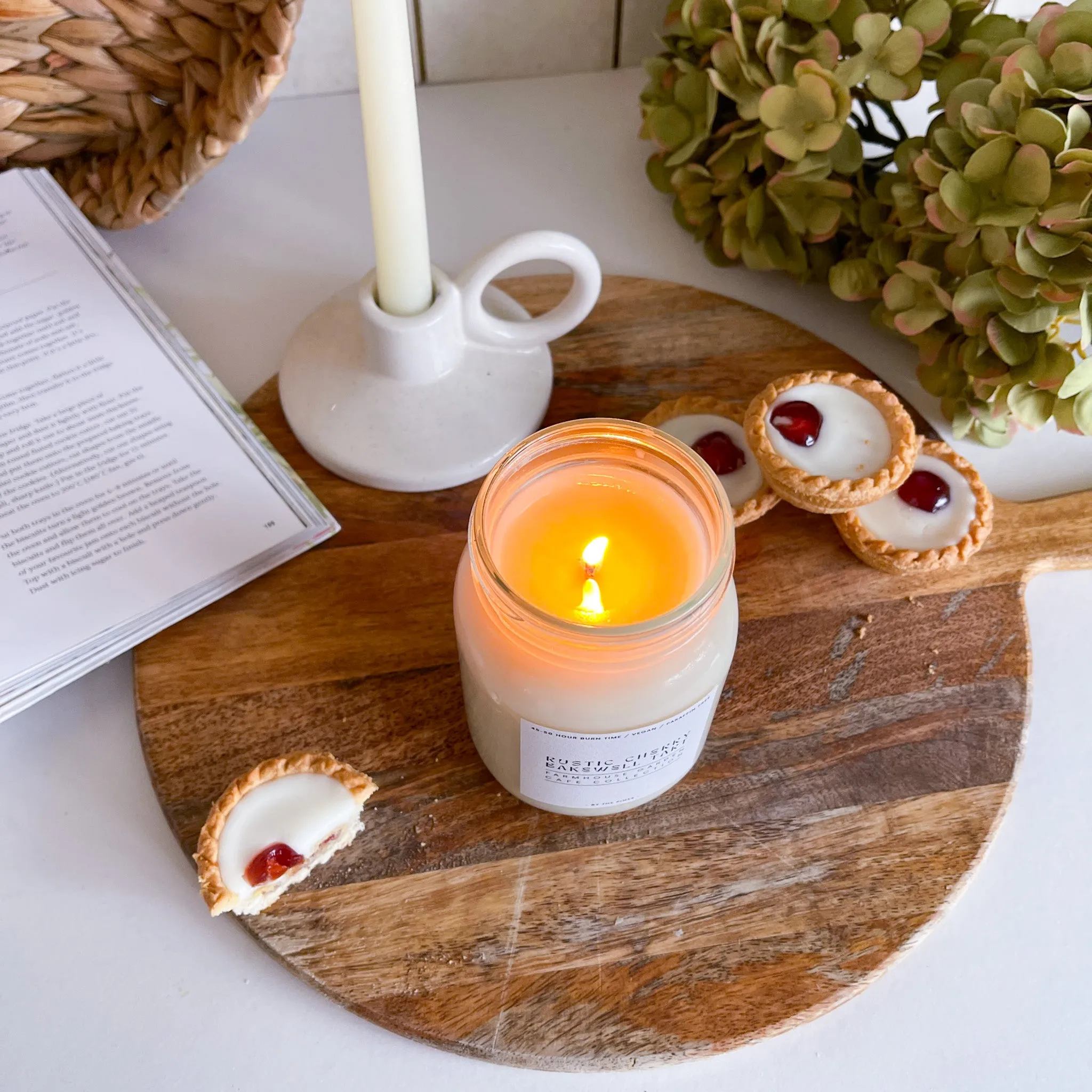Farmhouse Rustic Cherry Bakewell Tart Candle