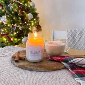 Festive Farmhouse Grandma's Gingersnap Eggnog Candle