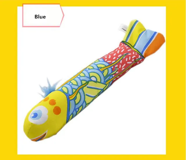 Fish Shape Doll Interactive Pets Pillow Chew Bite Supplies for Cat