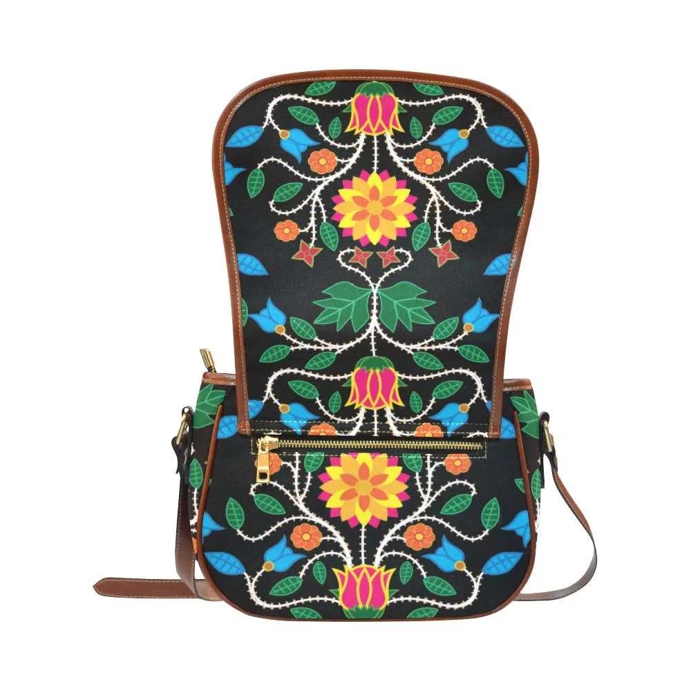 Floral Beadwork Four Clans Saddle Bag/Small