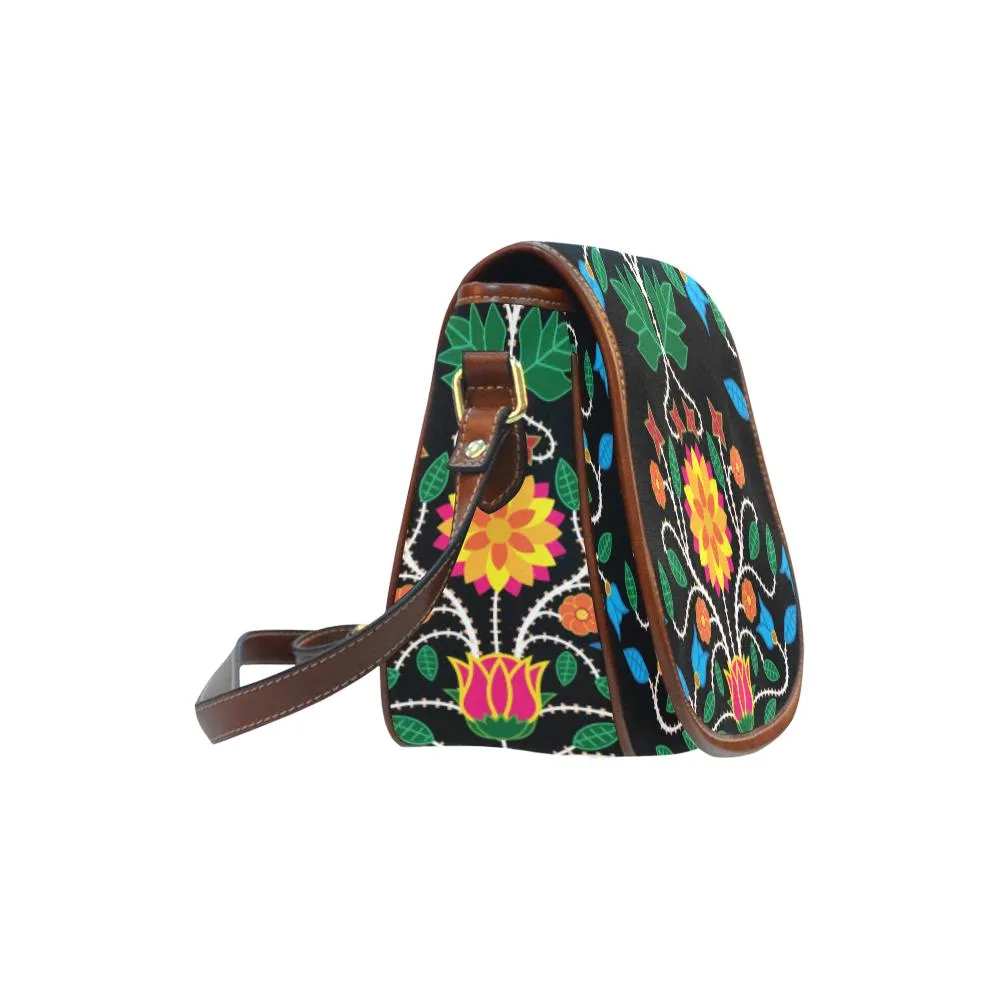 Floral Beadwork Four Clans Saddle Bag/Small