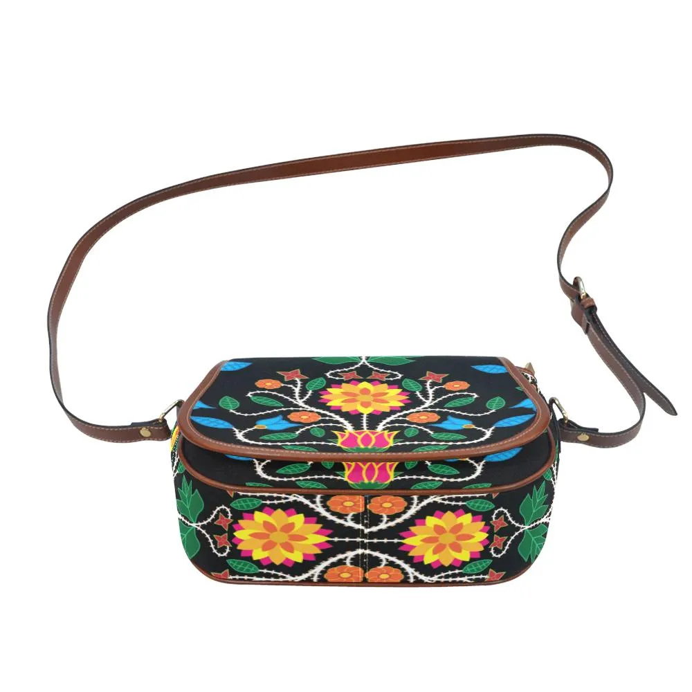 Floral Beadwork Four Clans Saddle Bag/Small