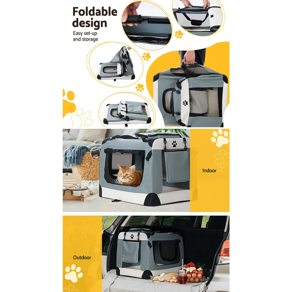 Foldable Large Pet Carrier with Mesh Windows - i.Pet