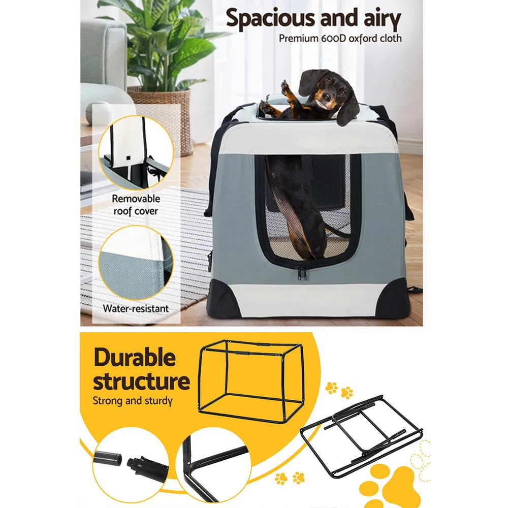 Foldable Large Pet Carrier with Mesh Windows - i.Pet