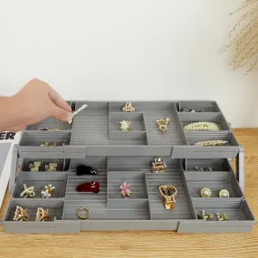 Foldable Makeup Organizer Jewelry and Cosmetics Drawer Storage Box