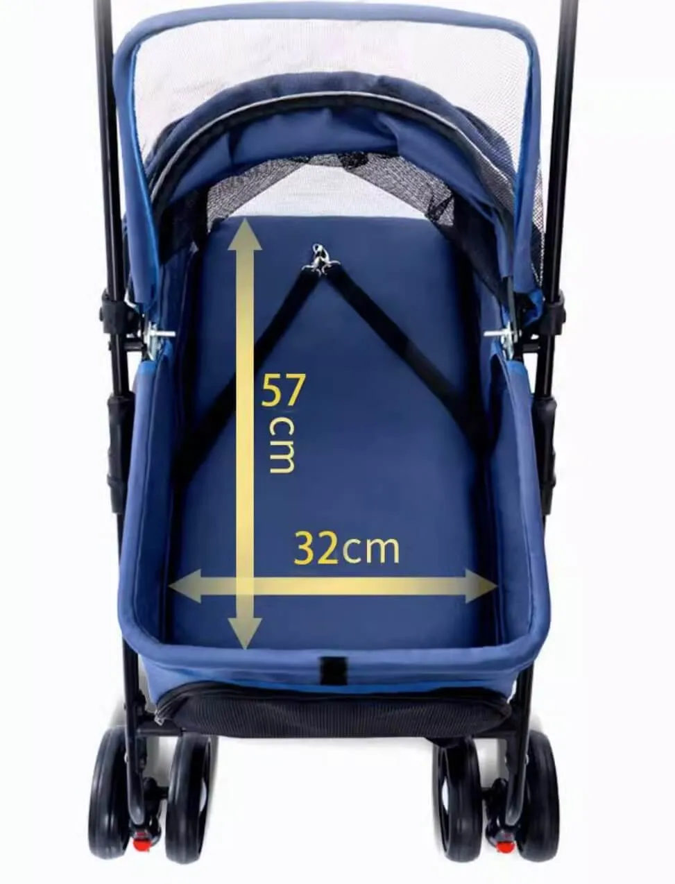 Foldable Pet Stroller Cat Dog Detachable Carrier for Travel Shopping Walking