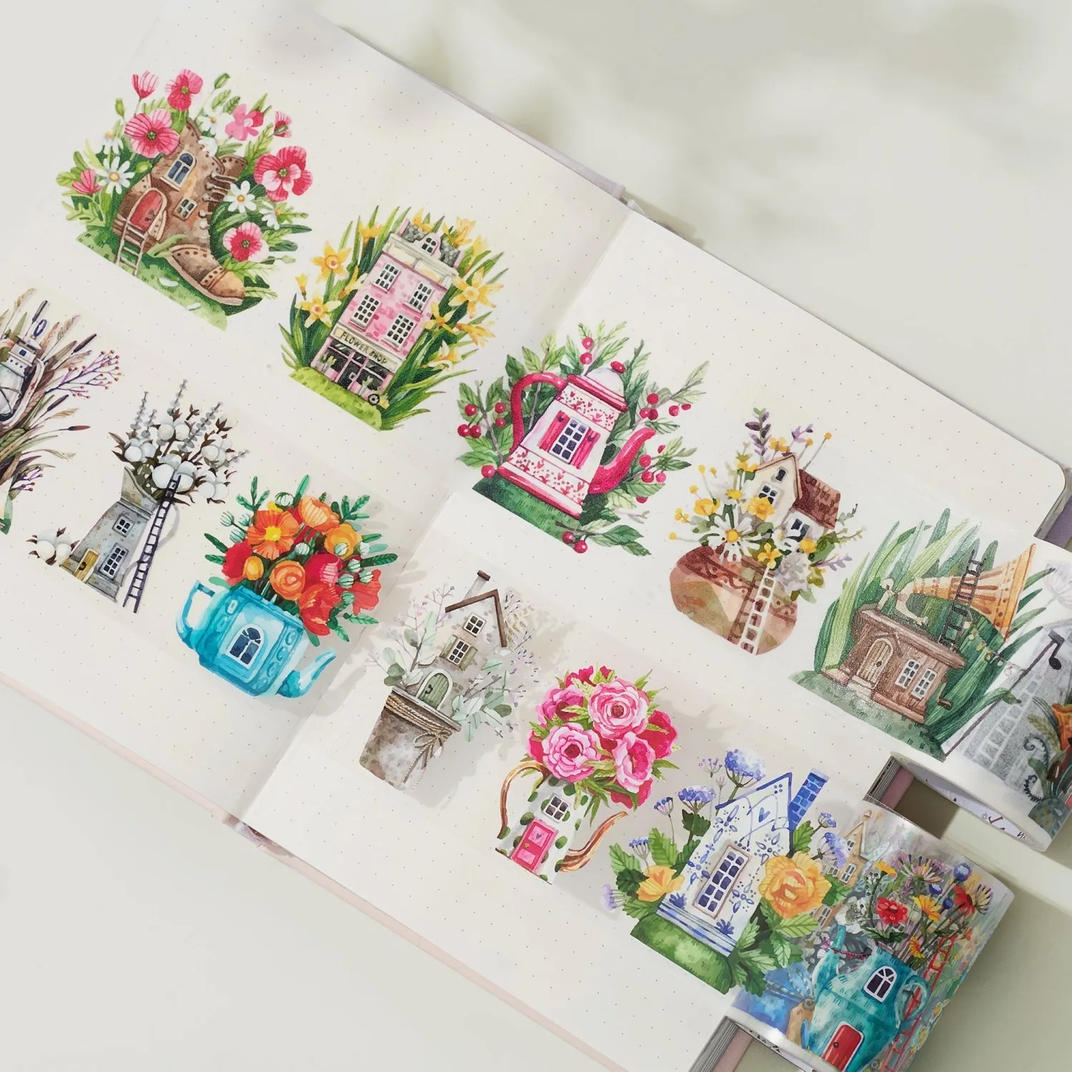 Forest Houses Wide Washi / PET Tape by The Washi Tape Shop
