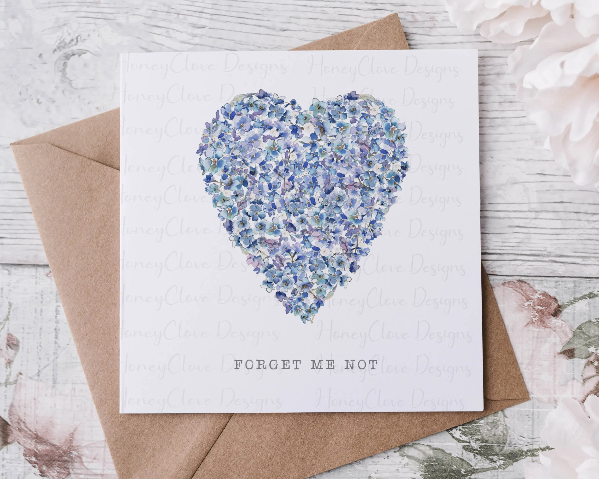 Forget me not heart Greeting Card