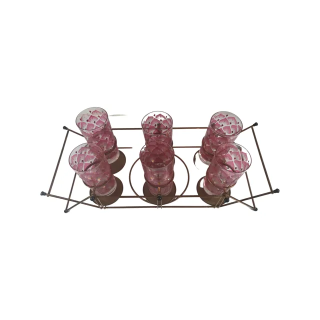 Fred Press Signed Mid-Century Lotus Flower Tipsy Tim 13 Piece Set