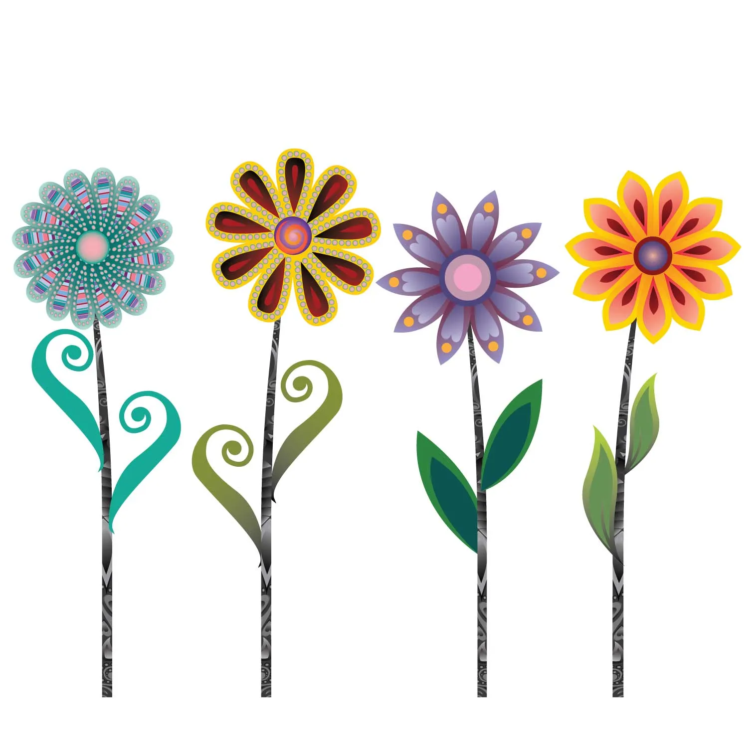 Funky Flower Wall Decals