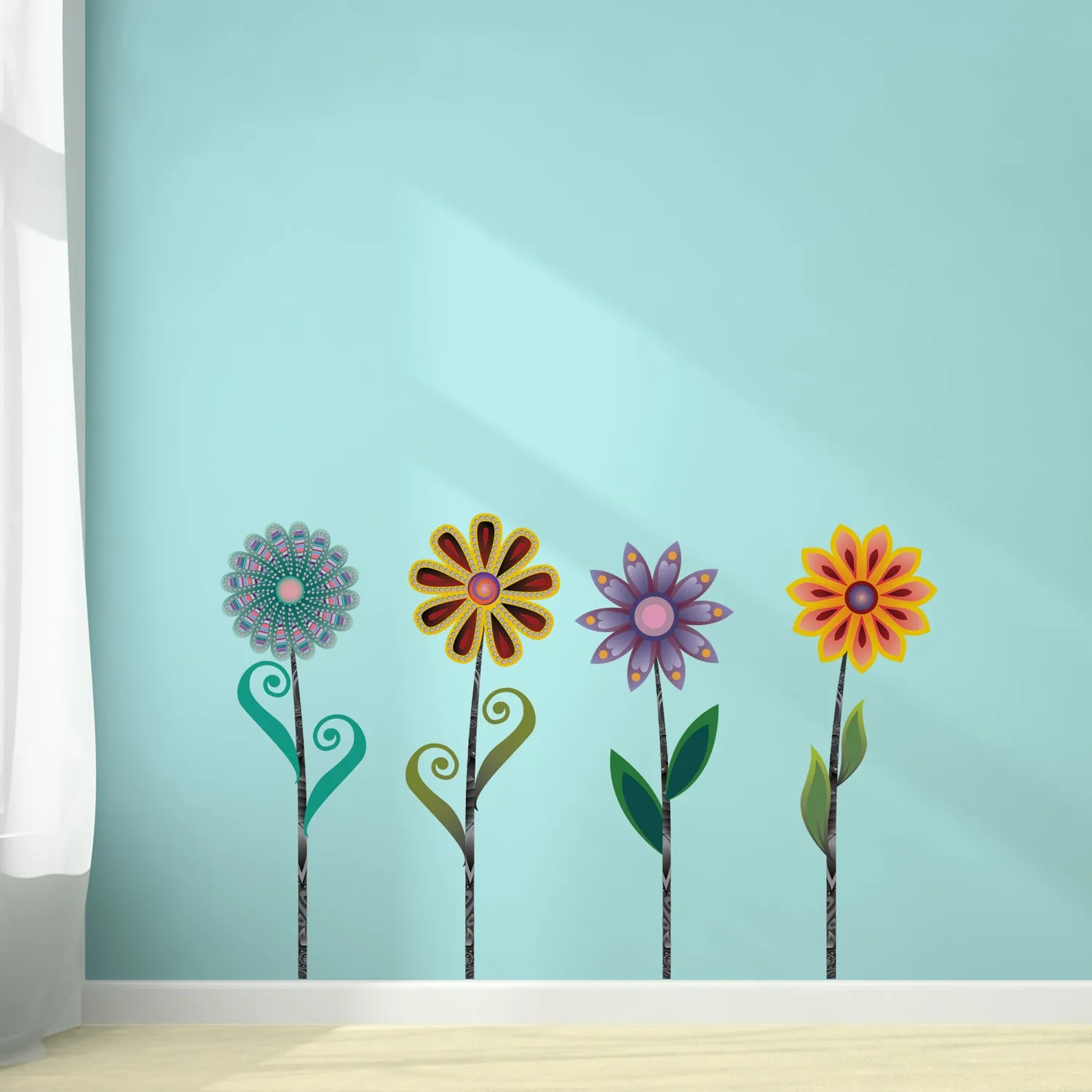 Funky Flower Wall Decals