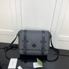 gg Messenger Bag Black For Men 11in/28cm gg ‎658542 KGDHN 1000