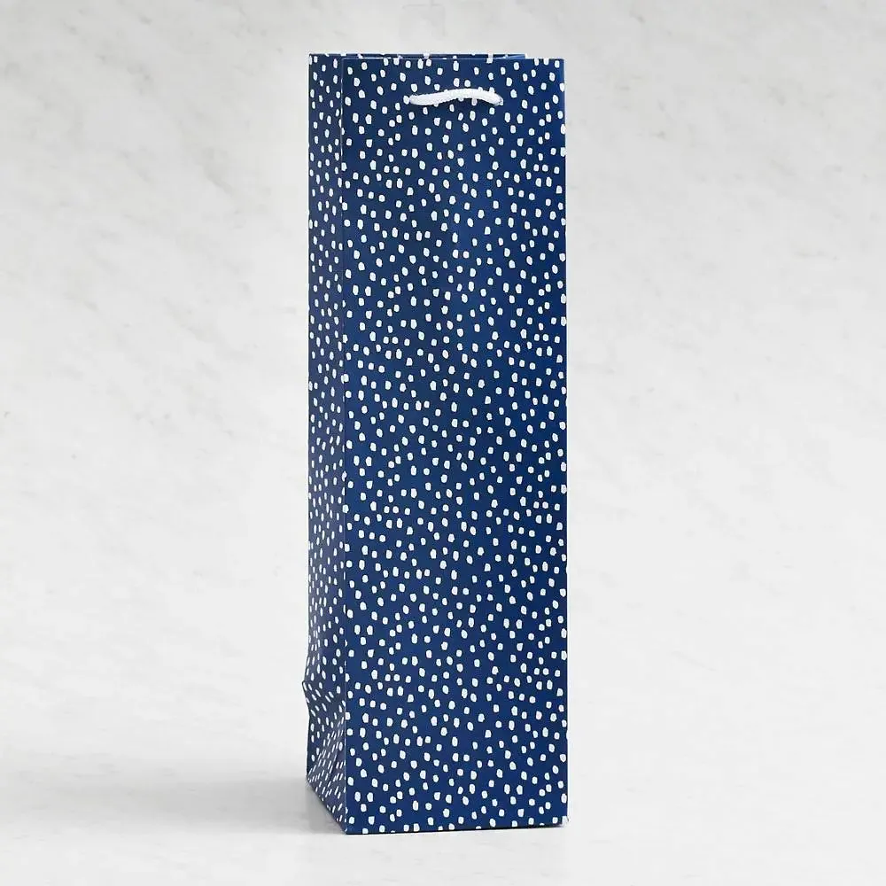 Gift Bag Bottle - Navy Flurry