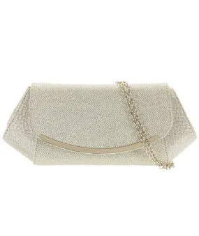 Gold Trim Glitter Clutch Bag - Alessa