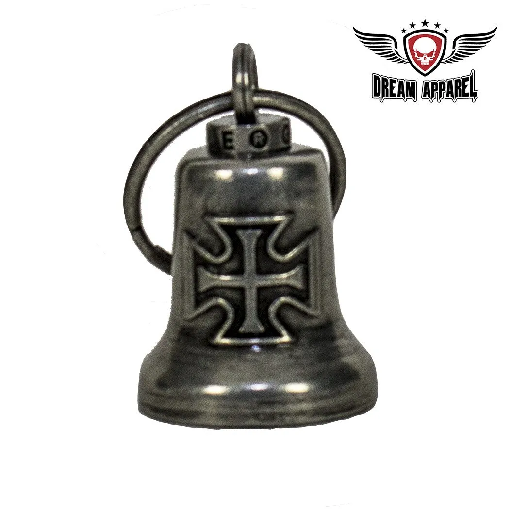 Gun Metal Iron Cross Gargoyle Bell w/ Carrier Bag