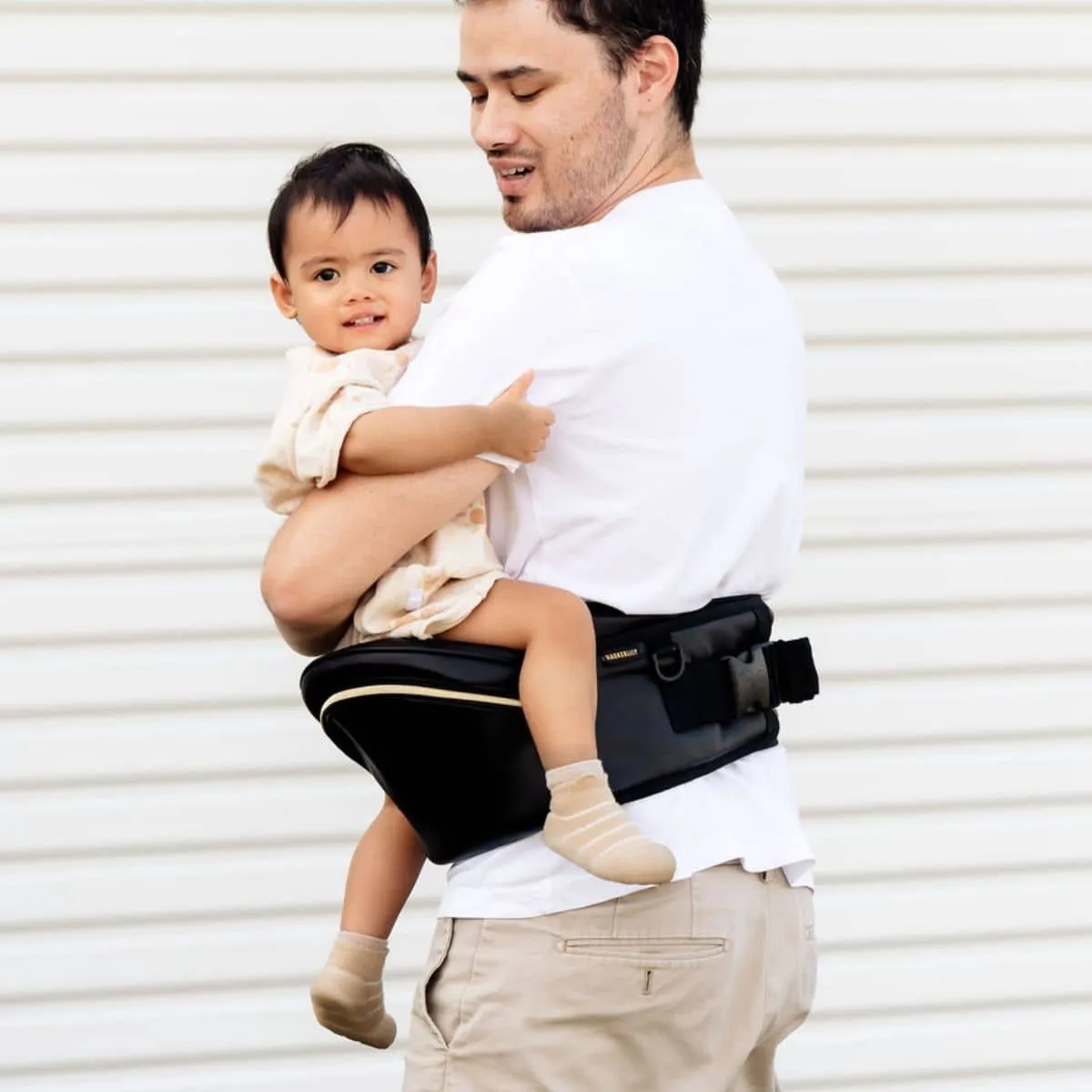Hackerlily Hipsurfer - Hipseat Baby Carrier   Bum Bag - Black Vegan Leather