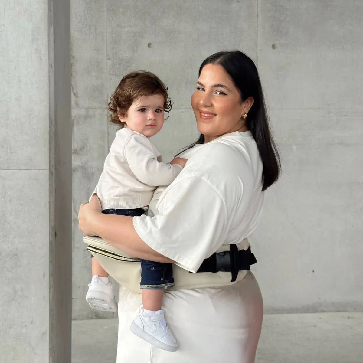 Hackerlily Hipsurfer - Hipseat Baby Carrier   Bum Bag - Sand Vegan Leather