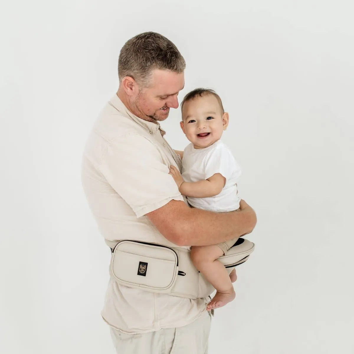Hackerlily Hipsurfer - Hipseat Baby Carrier   Bum Bag - Sand Vegan Leather