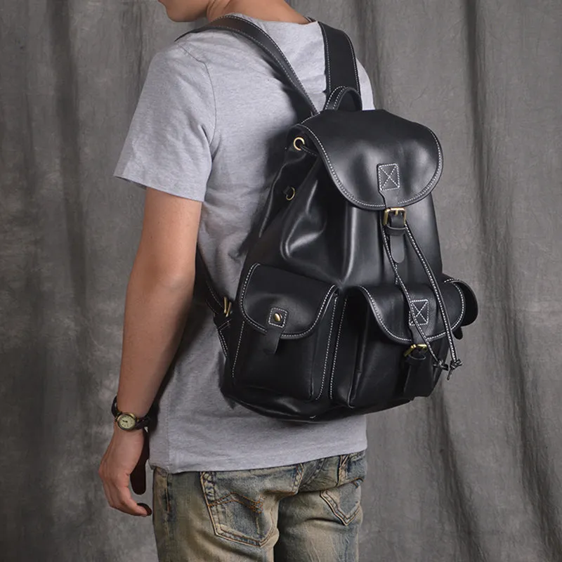 Handmade Leather Backpack College Backpack School Backpack