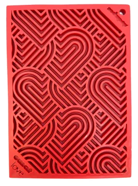 Heart Design Enrichment Licking Mat