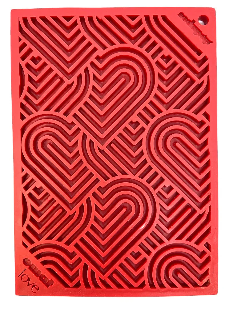Heart Design Enrichment Licking Mat