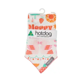 Hot Dog - Bandana - Linen - Merry Xmas