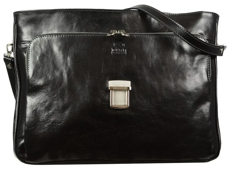 In Cold Blood - Full Grain Leather Briefcase Laptop Bag