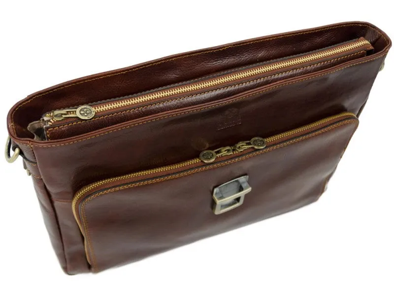 In Cold Blood - Full Grain Leather Briefcase Laptop Bag