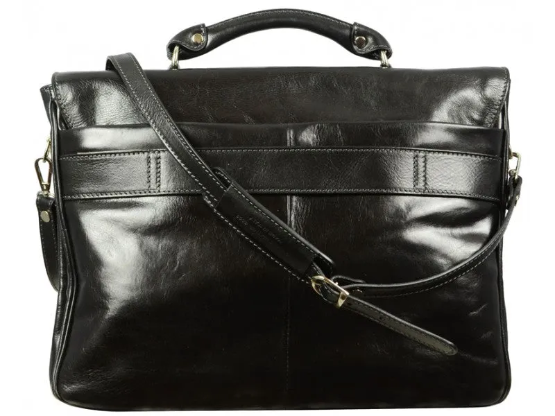 In Cold Blood - Full Grain Leather Briefcase Laptop Bag