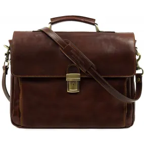 In Cold Blood - Full Grain Leather Briefcase Laptop Bag