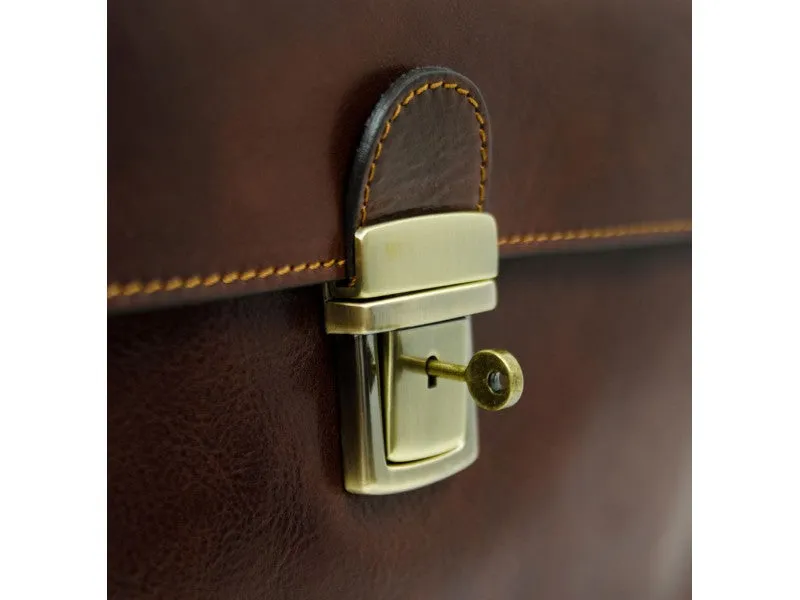 In Cold Blood - Full Grain Leather Briefcase Laptop Bag