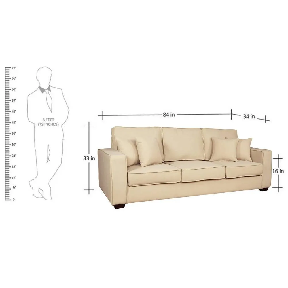 Jason 3 Seater Premium Sofa (Cream)