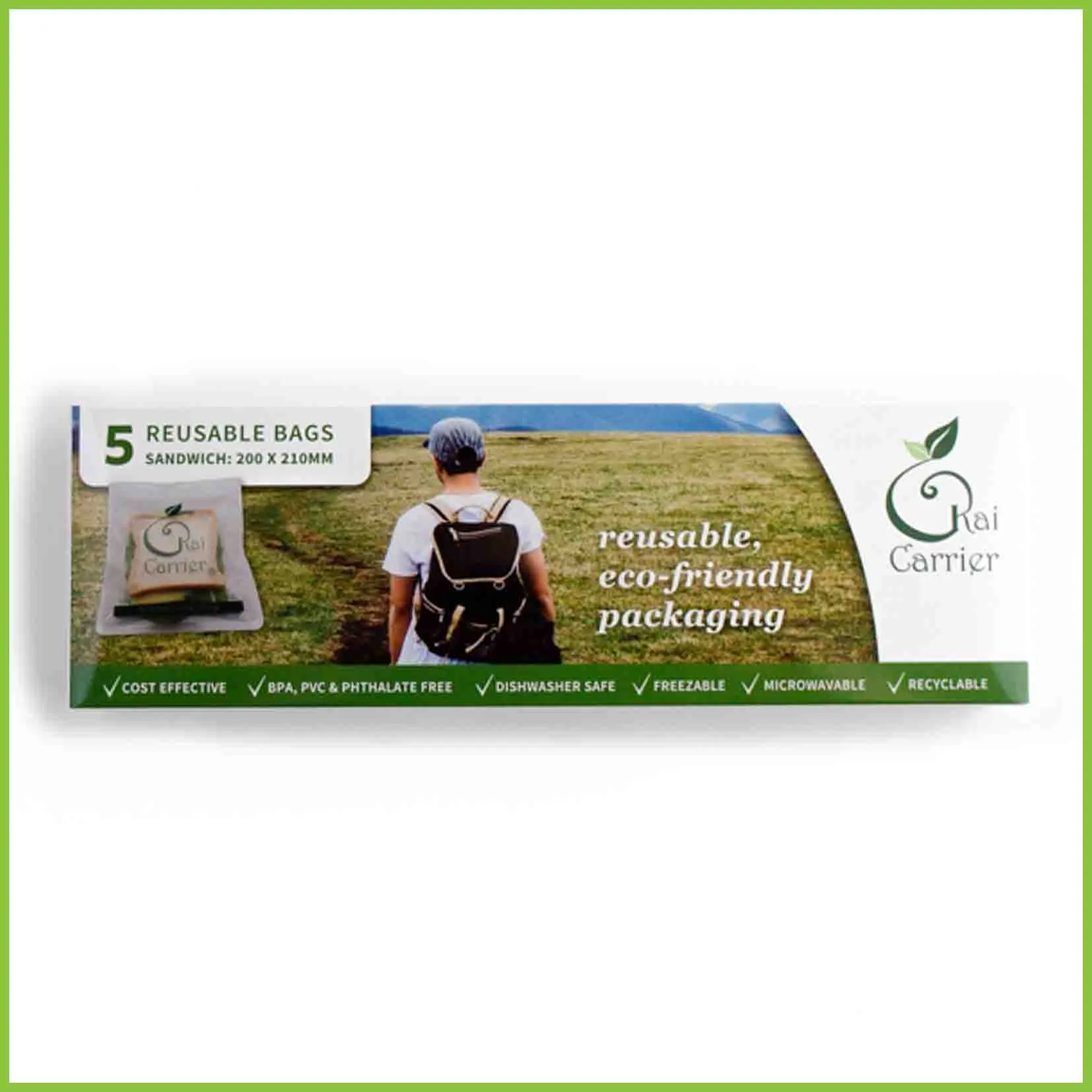 Kai Carrier Reusable Sandwich Bags (5 pack)