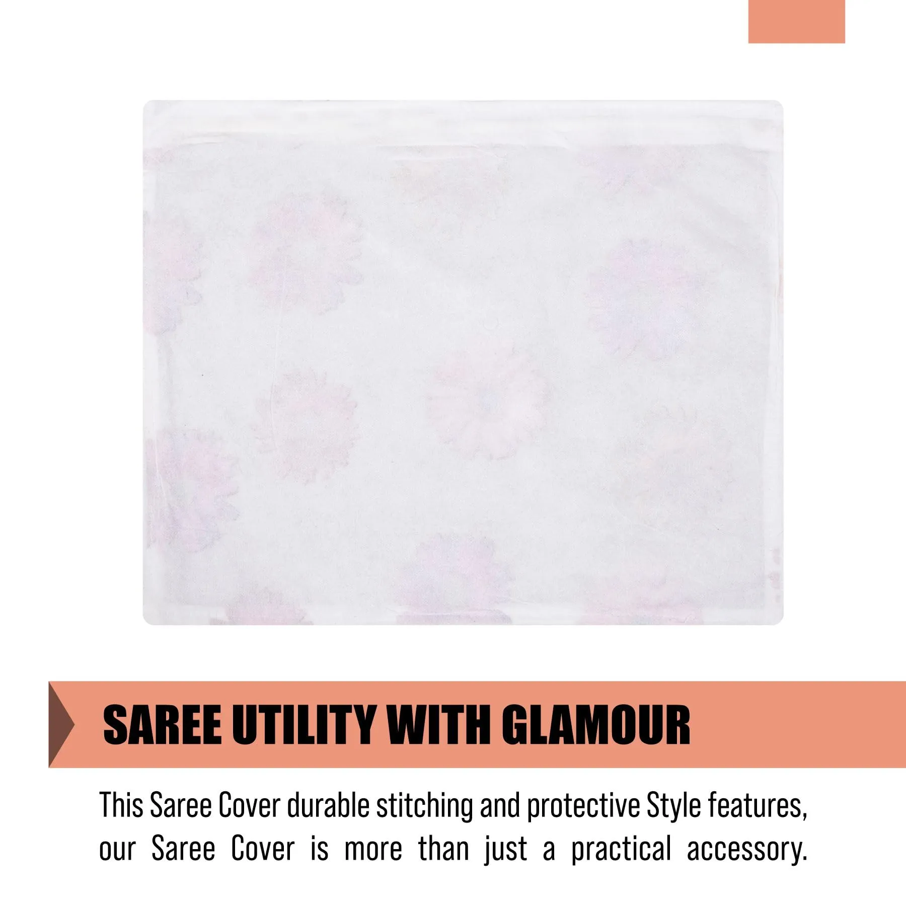 Kuber Industries Saree Cover | Clothes Storage Bag | Single Packing Saree with Zip Closure | Wardrobe Organizer | Cloth Stoarge Organizer | Flower Design | Pack of 6 | Assorted