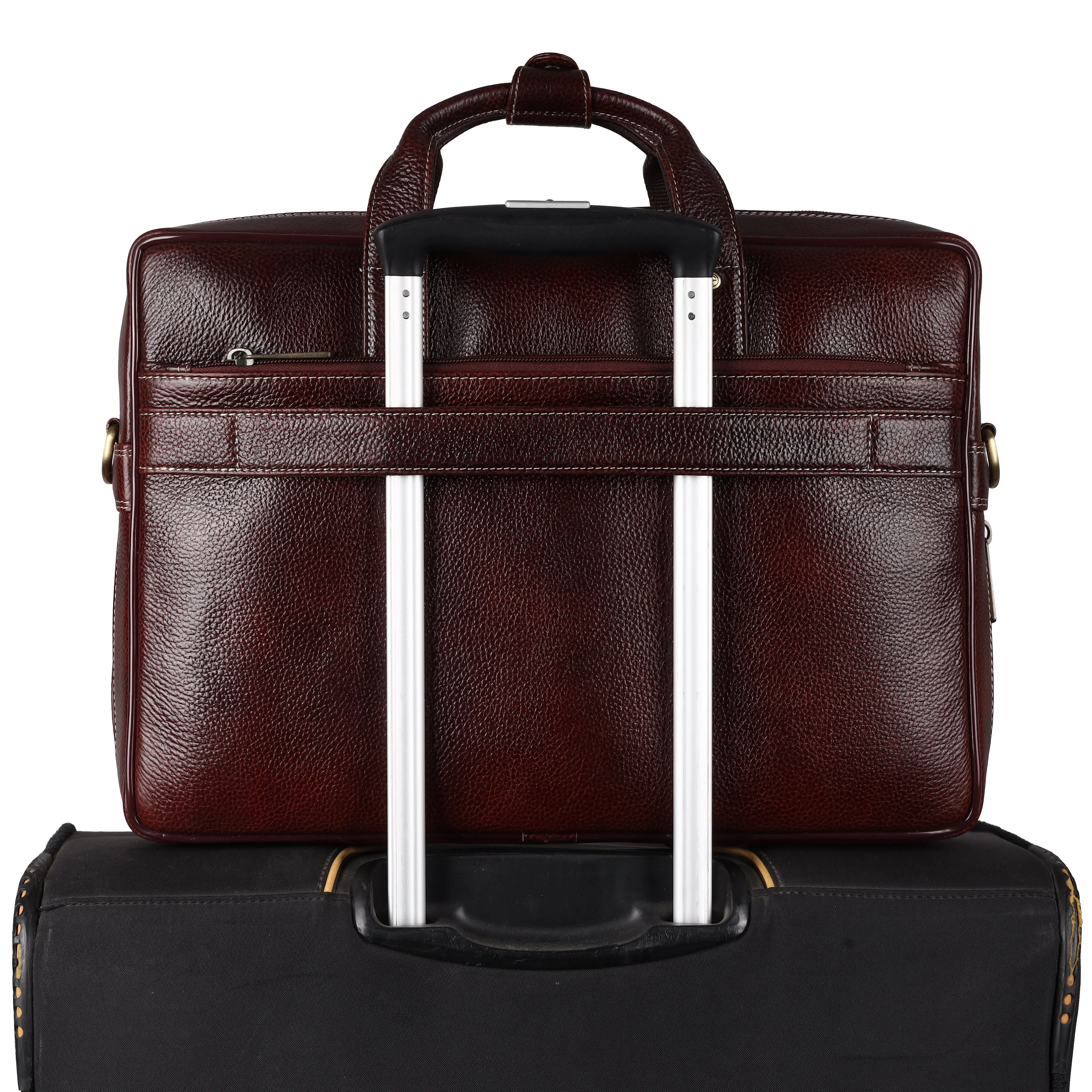 Laptop Bag for Men - Genuine Leather - Fits Upto 16 Inch Laptop