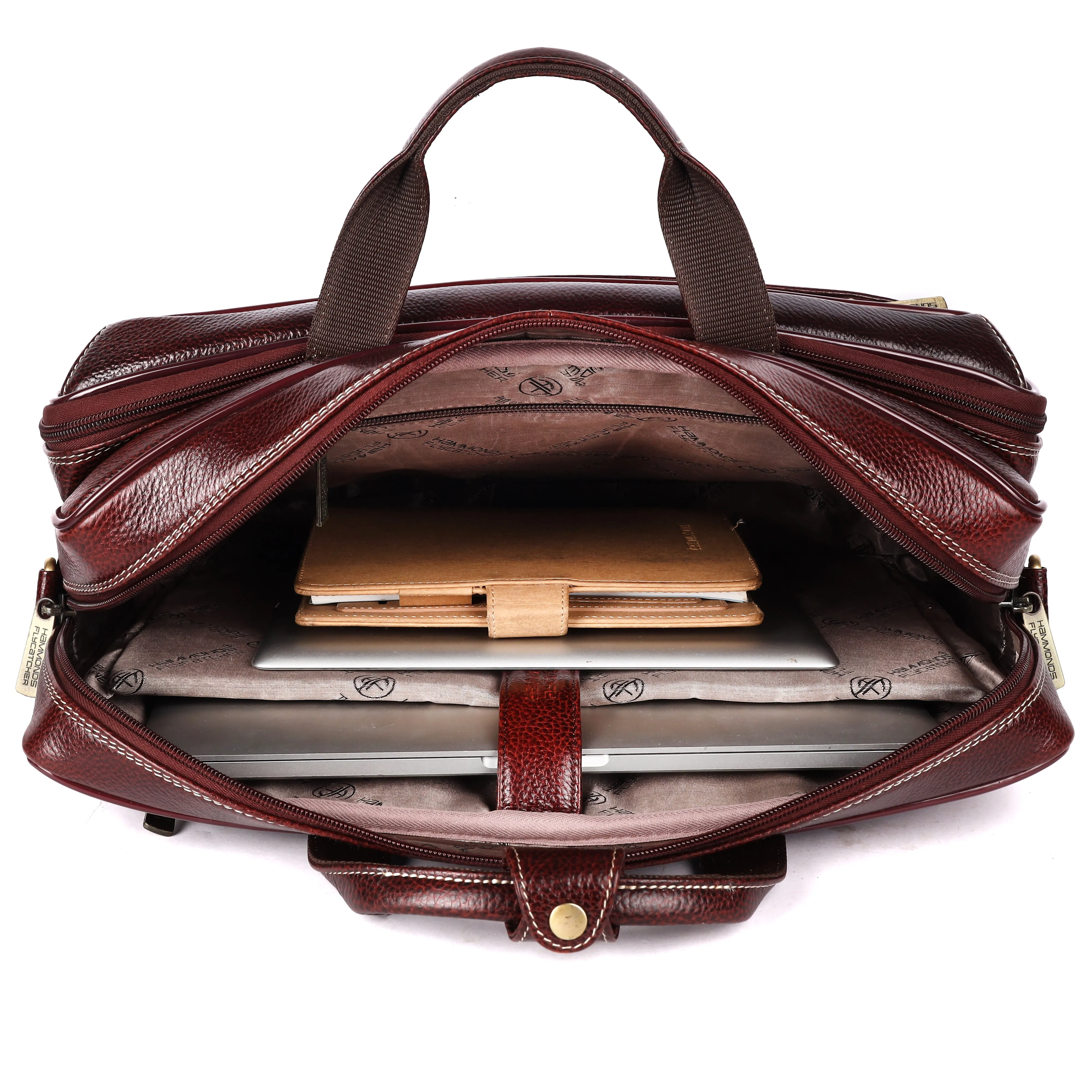 Laptop Bag for Men - Genuine Leather - Fits Upto 16 Inch Laptop