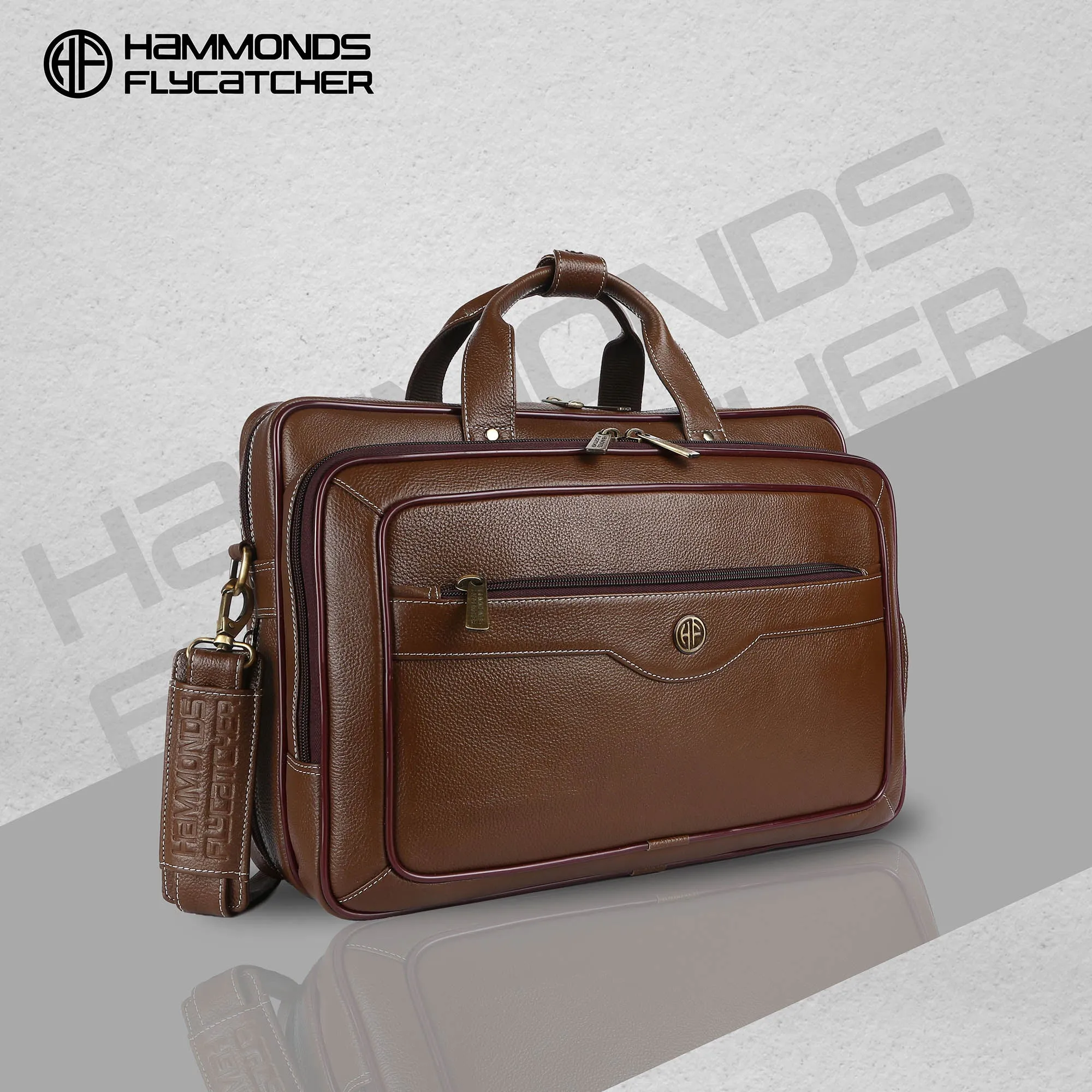 Laptop Bag for Men - Genuine Leather - Fits Upto 16 Inch Laptop