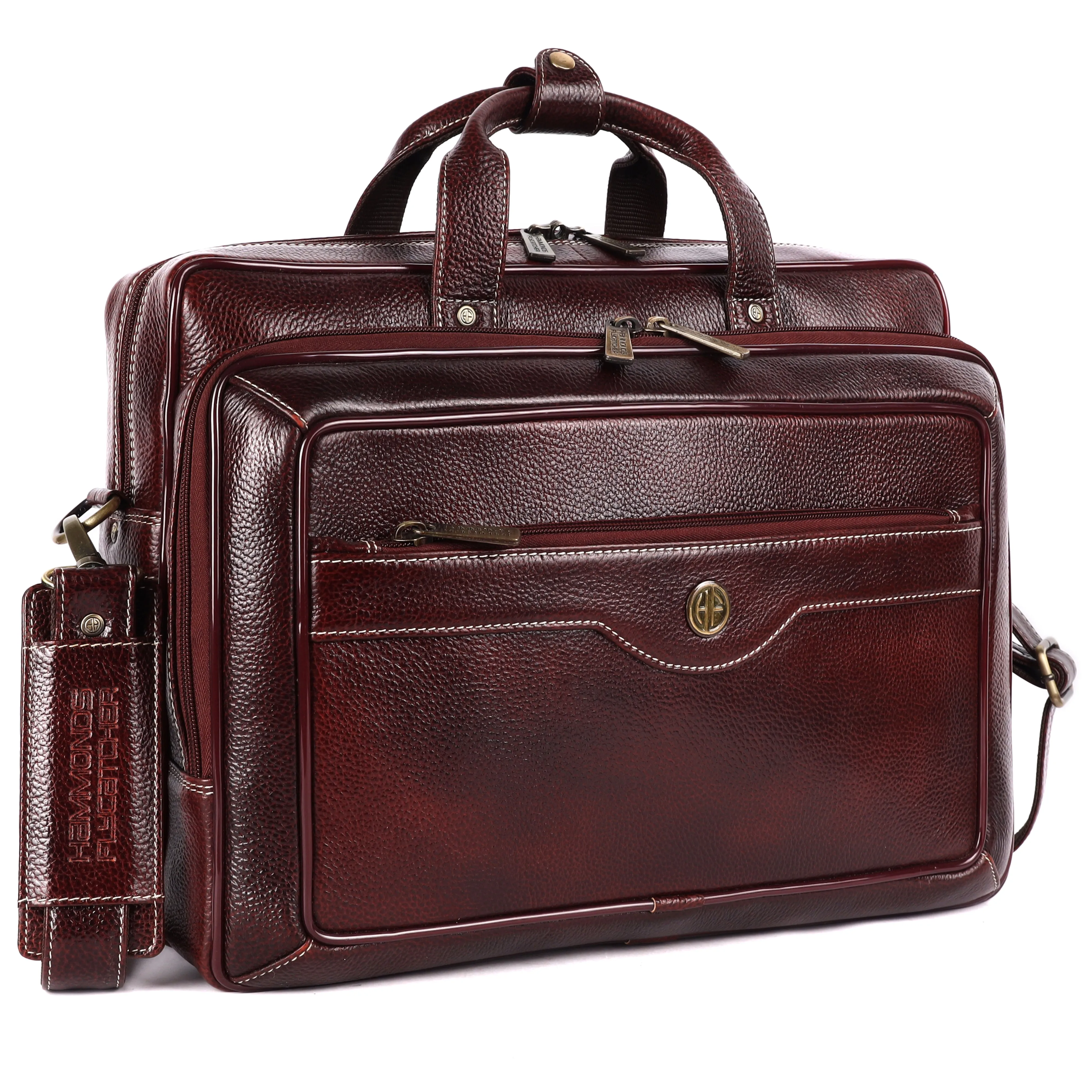 Laptop Bag for Men - Genuine Leather - Fits Upto 16 Inch Laptop