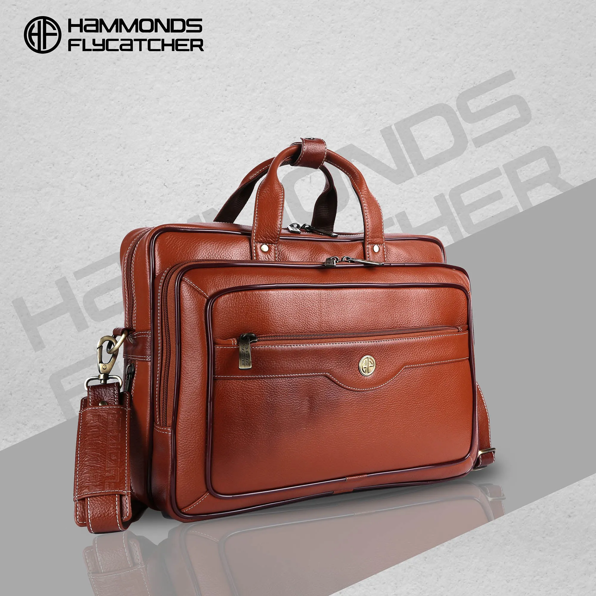 Laptop Bag for Men - Genuine Leather - Fits Upto 16 Inch Laptop