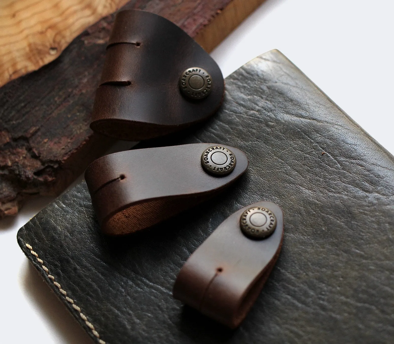 Leather Cable Organizer - Set of 3