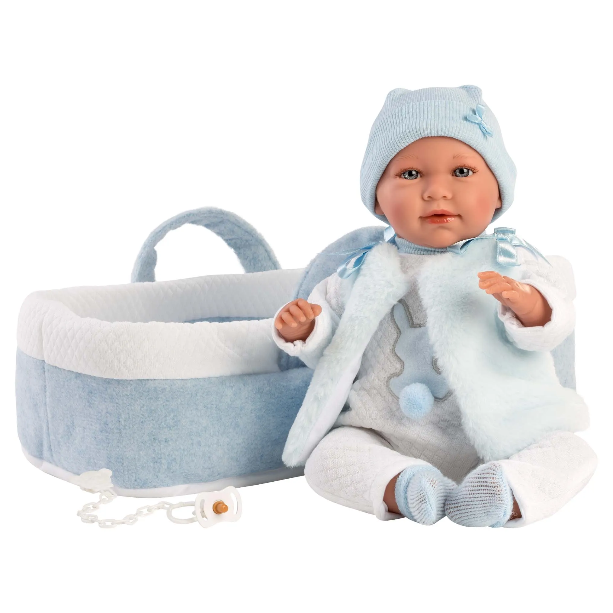 Llorens - Baby Boy Doll & Baby Carrier: Mimo 40cm (Mechanism Optional)